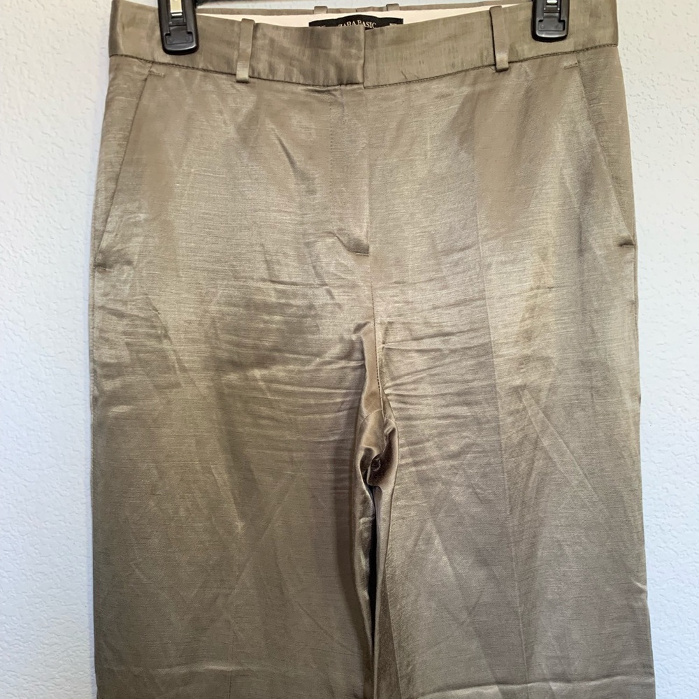 Zara Basic Metallic Slack Pants - image 2